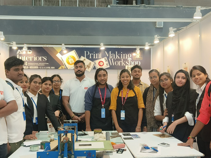 GIFT Students of interior design course in kolkata at ABID Interiors competition